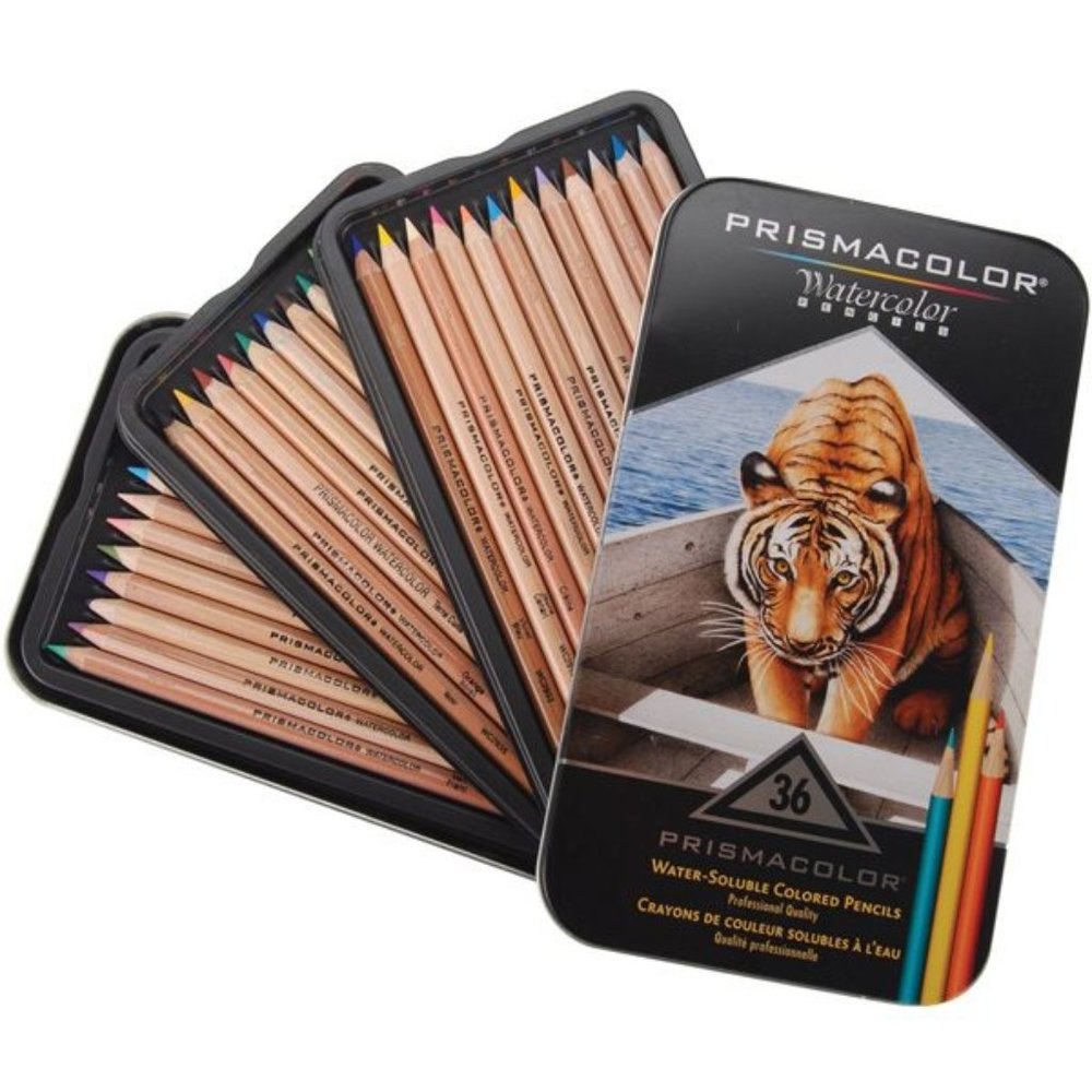 NEW Prismacolor Premier Water Soluble Color Pencils Watercolor 36 Pack Tin